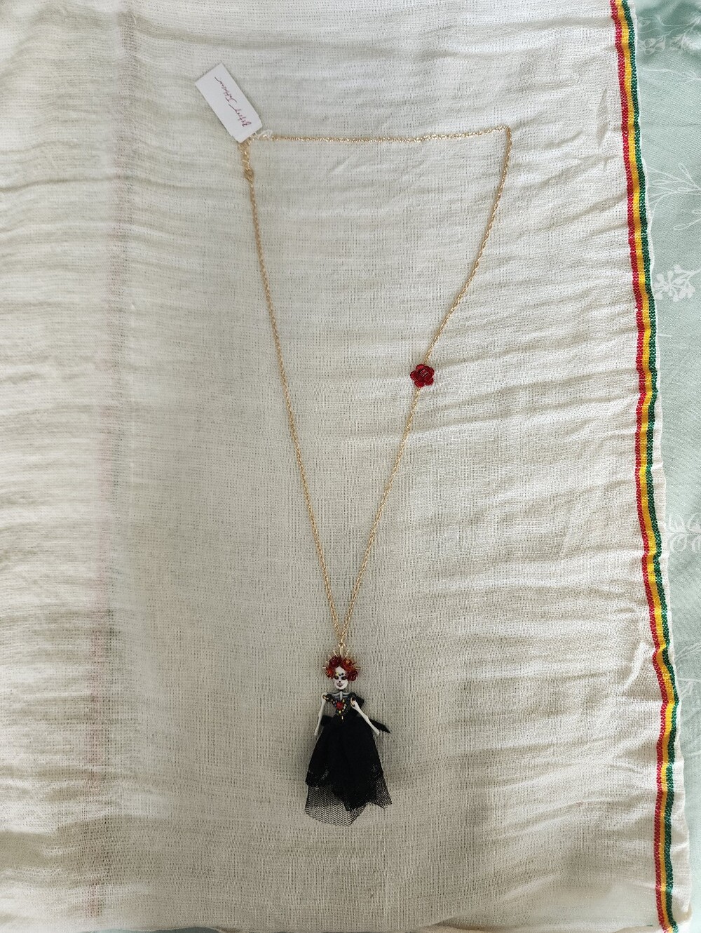 🖤Betsey Johnson Sugar Skull Dark Bride Long Pendant Necklace 🖤